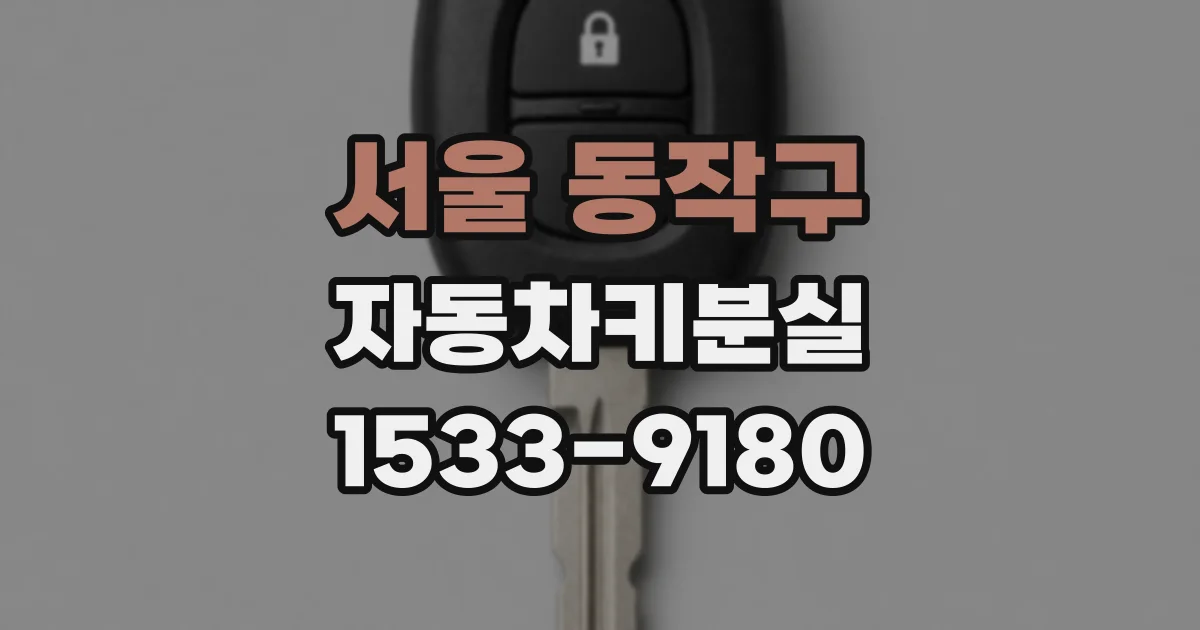 서울 동작구 자동차키분실