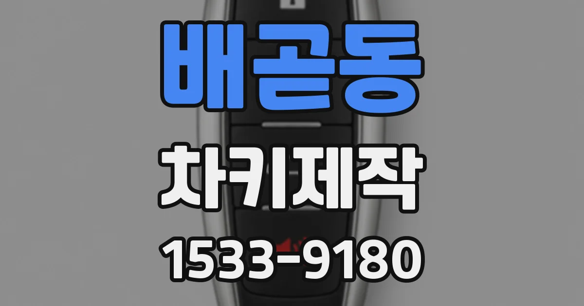 배곧동 차키제작