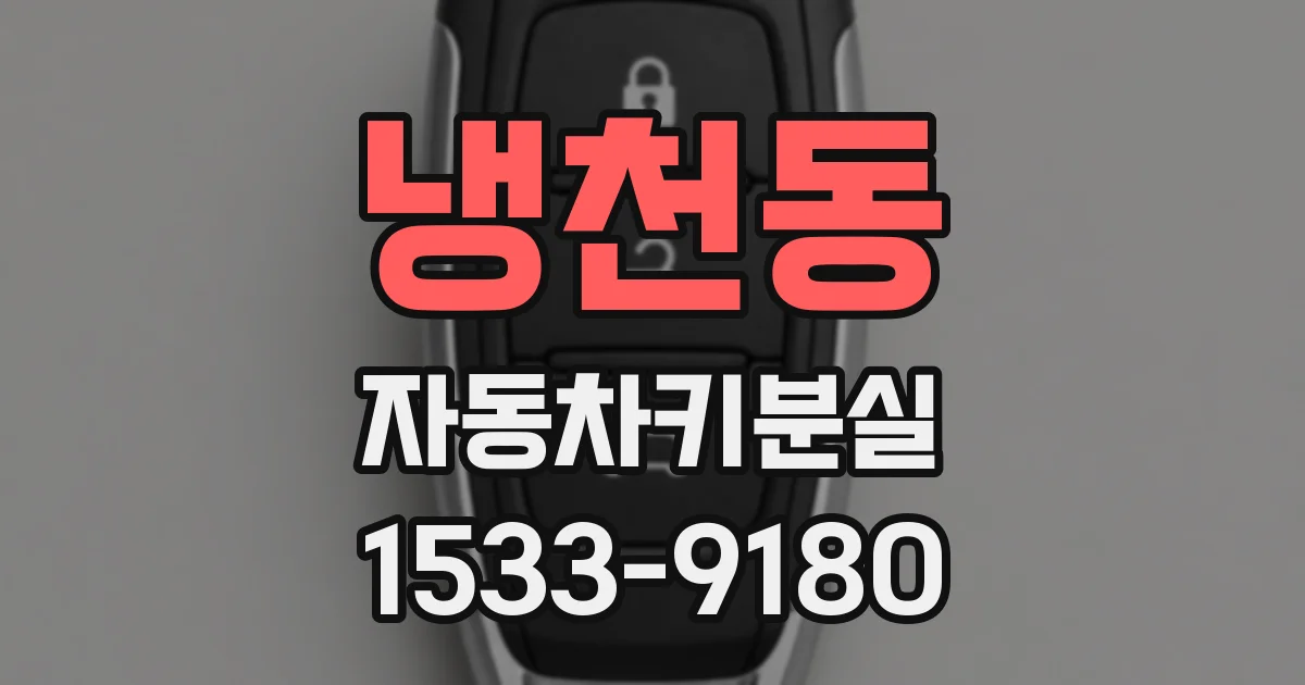 냉천동 자동차키분실
