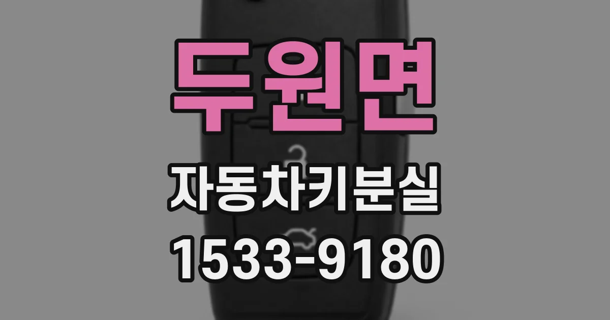 두원면 자동차키분실