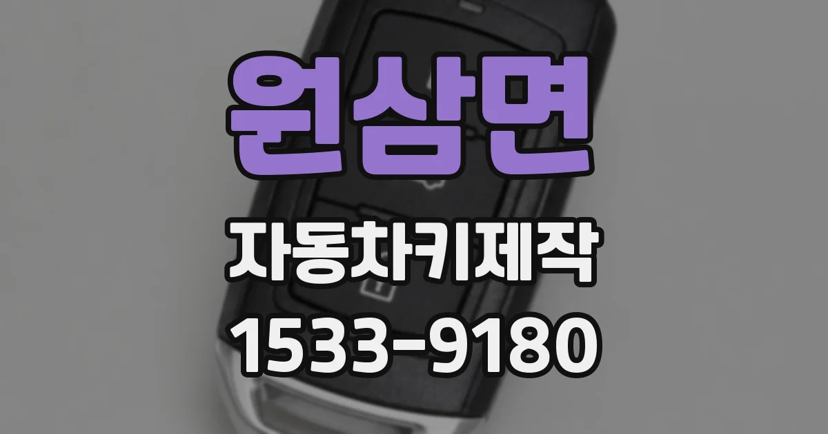 원삼면 자동차키제작