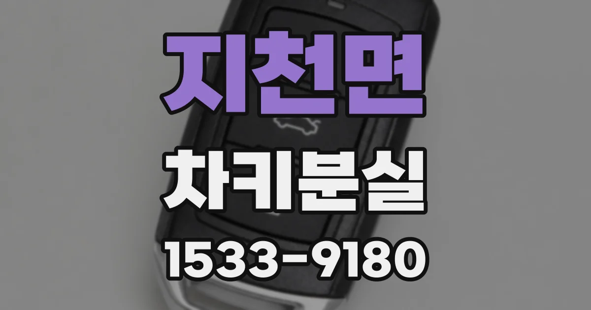 지천면 차키분실