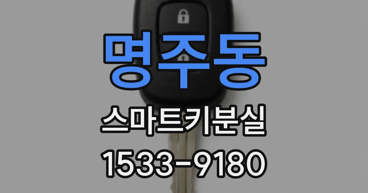 명주동 스마트키분실