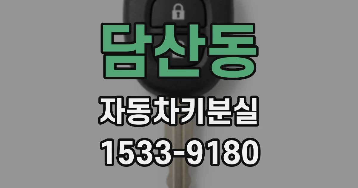 담산동 자동차키분실