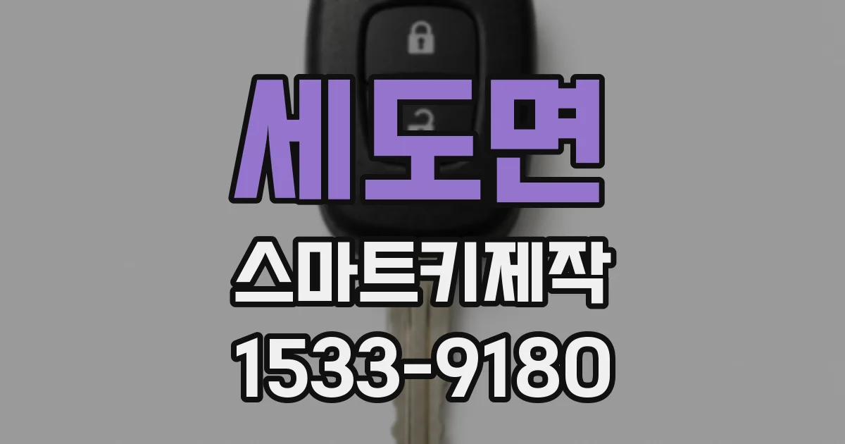 세도면 스마트키제작