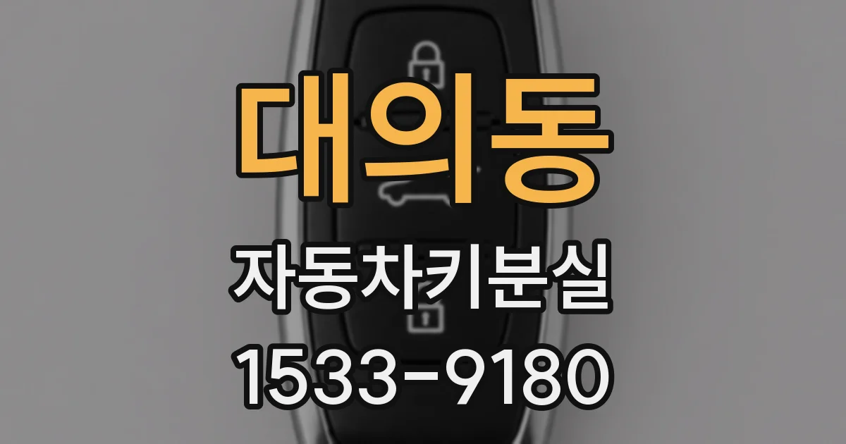 대의동 자동차키분실