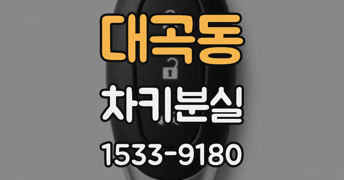 대곡동 차키분실