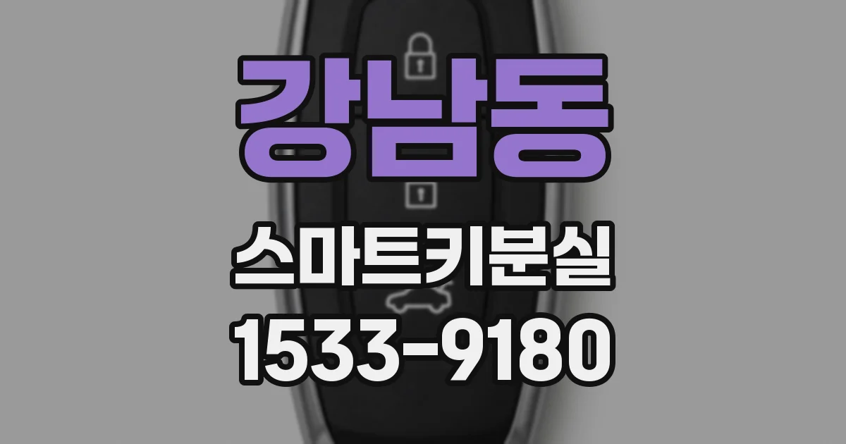 강남동 스마트키분실