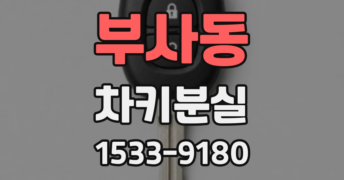부사동 차키분실