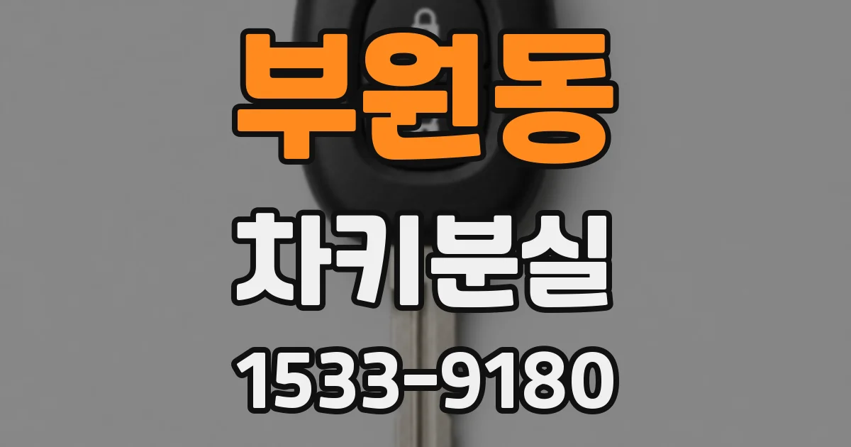 부원동 차키분실