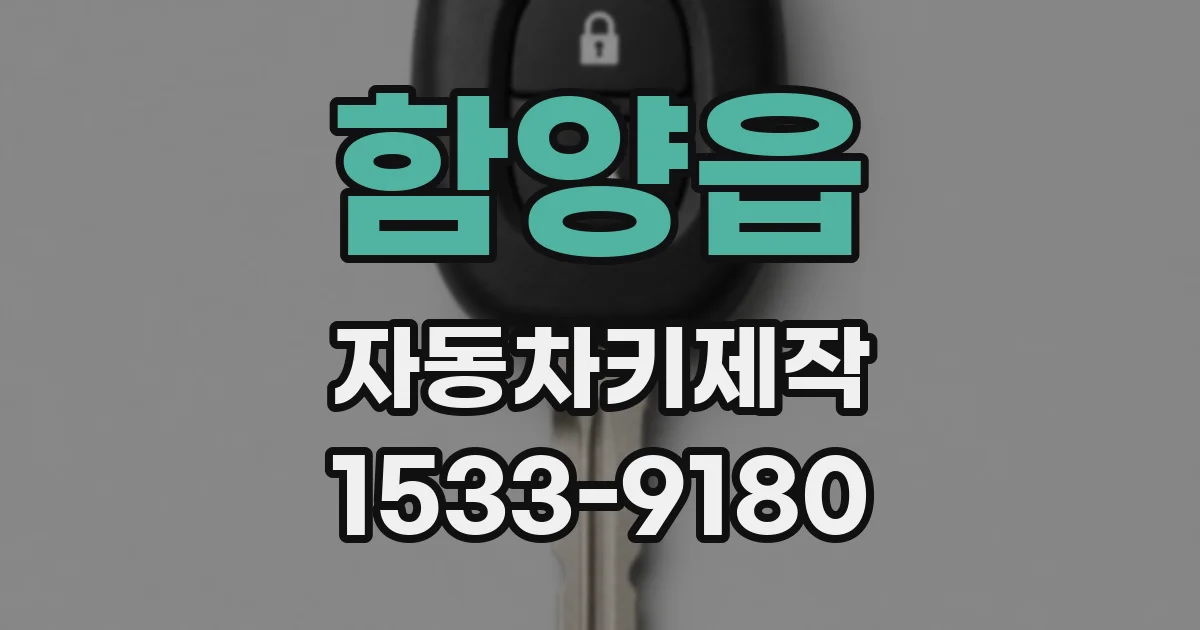 함양읍 자동차키제작