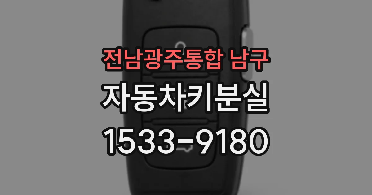전남광주통합 남구 자동차키분실