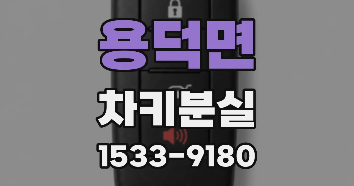 용덕면 차키분실