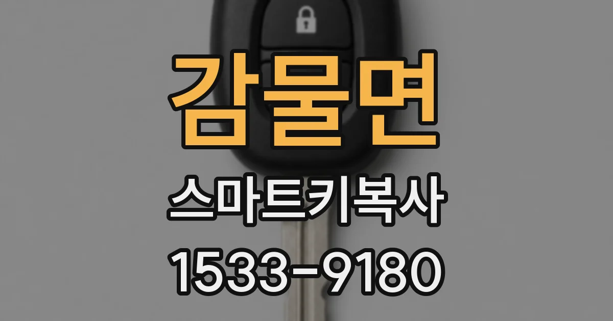 감물면 스마트키복사