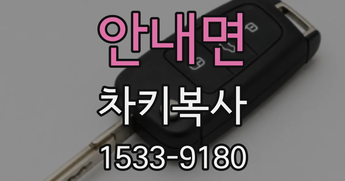 안내면 차키복사