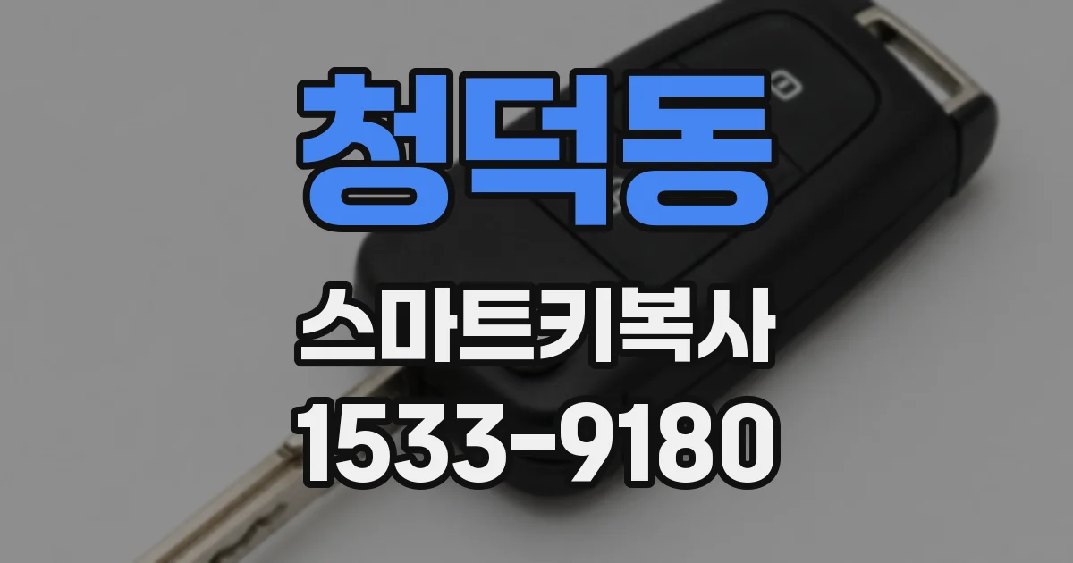청덕동 스마트키복사