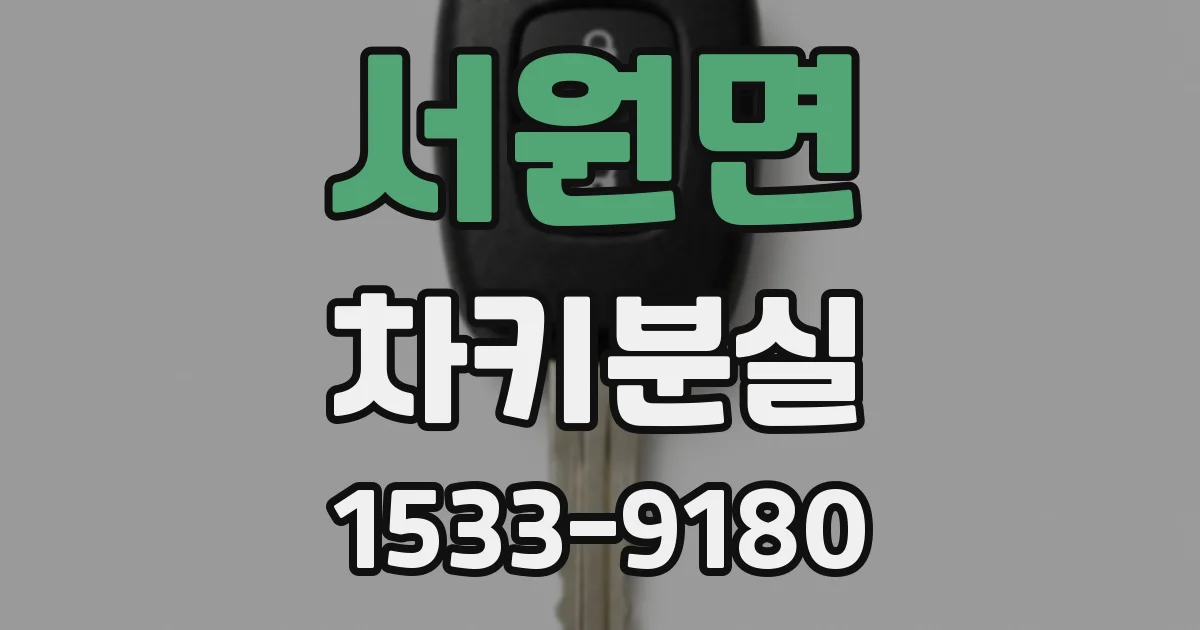 서원면 차키분실