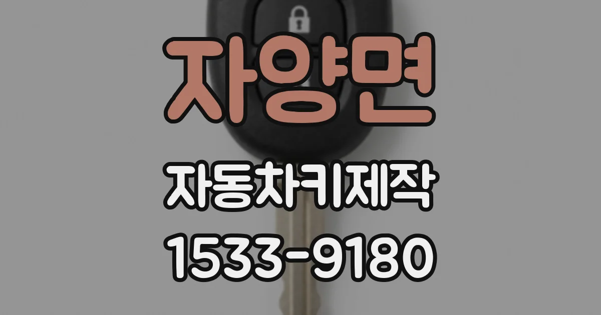 자양면 자동차키제작