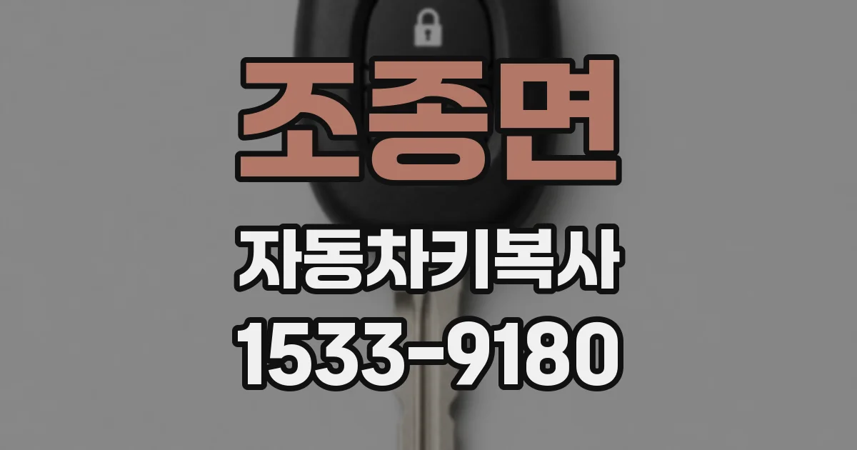 조종면 자동차키복사