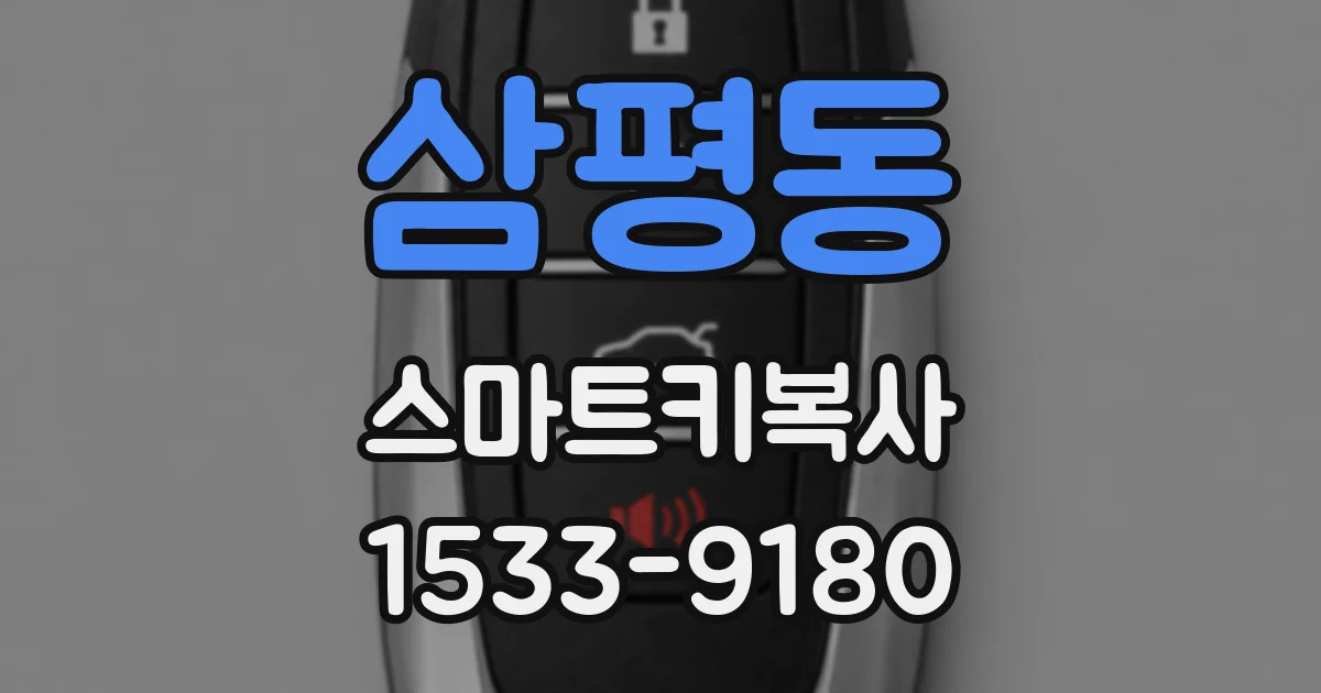 삼평동 스마트키복사