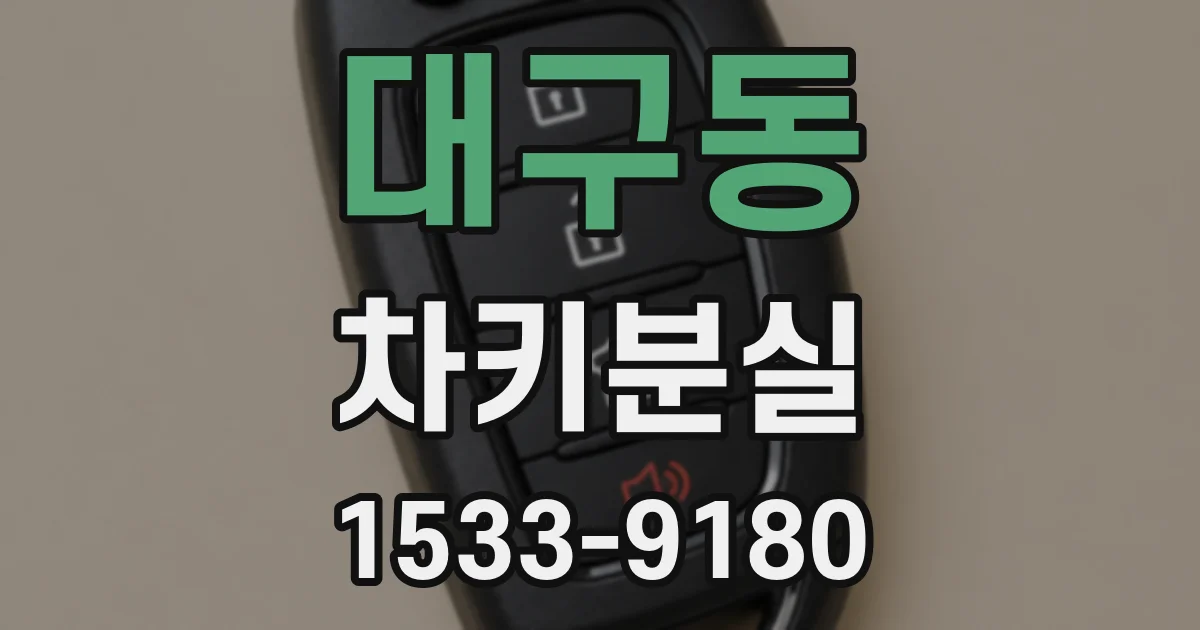 대구동 차키분실