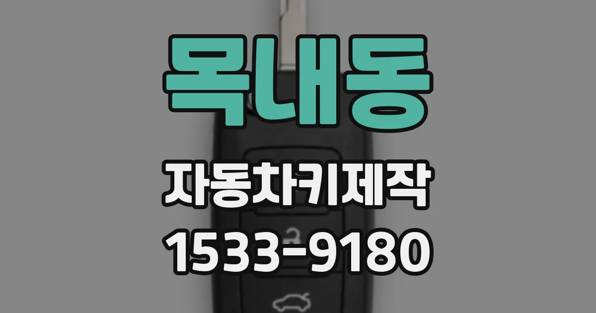 목내동 자동차키제작