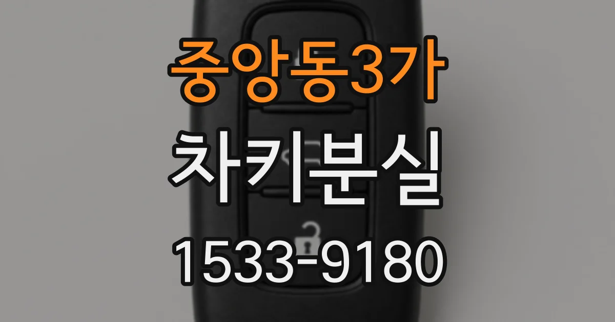 중앙동3가 차키분실