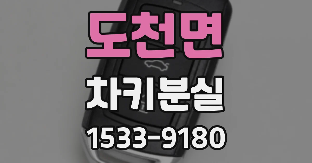 도천면 차키분실