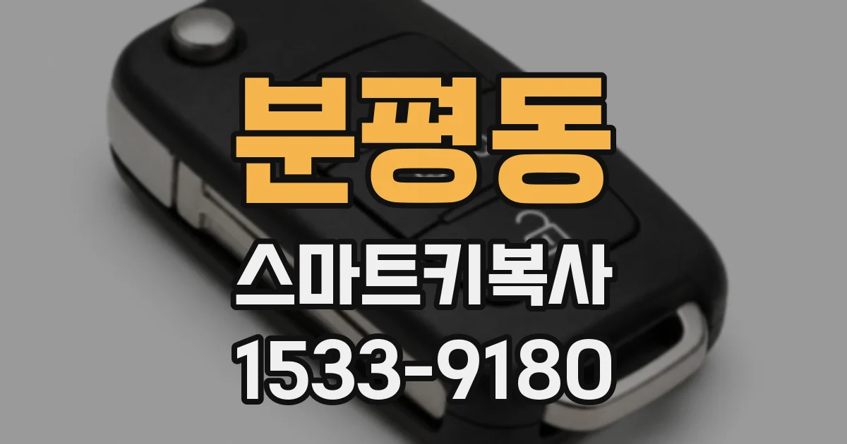 분평동 스마트키복사
