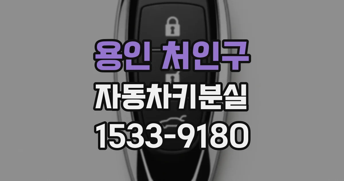 용인 처인구 자동차키분실