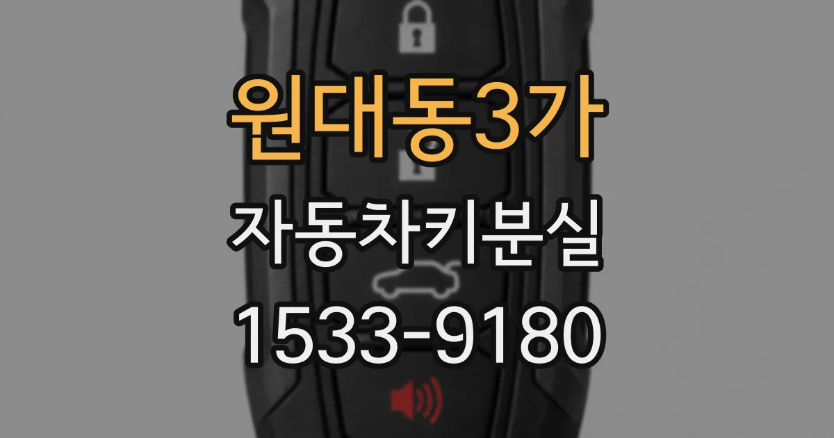 원대동3가 자동차키분실