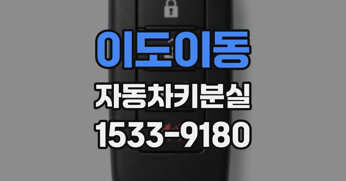 이도이동 자동차키분실