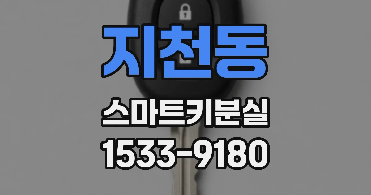 지천동 스마트키분실
