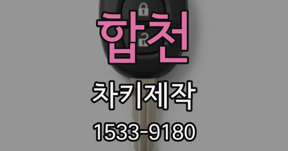 합천 차키제작