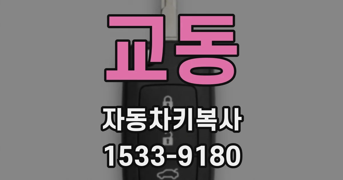 교동 자동차키복사