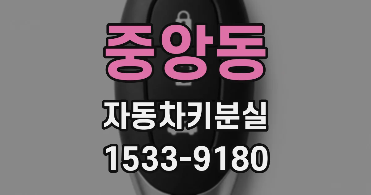 중앙동 자동차키분실