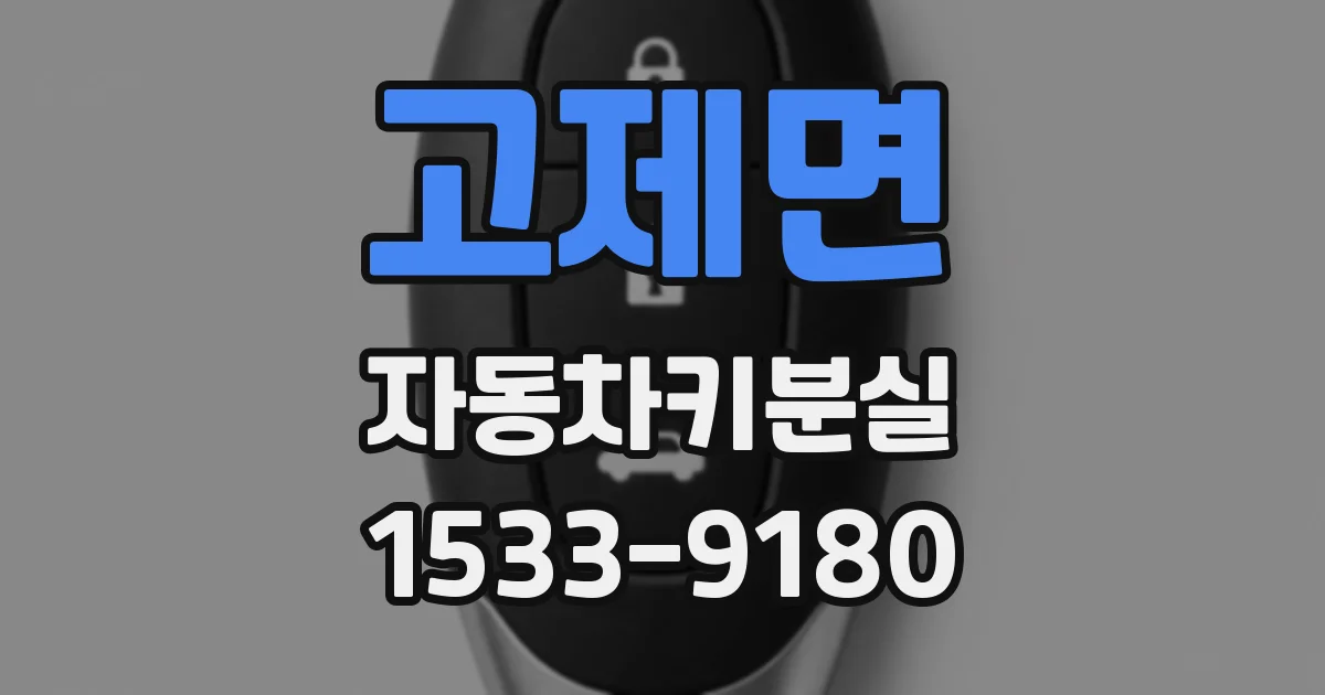 고제면 자동차키분실