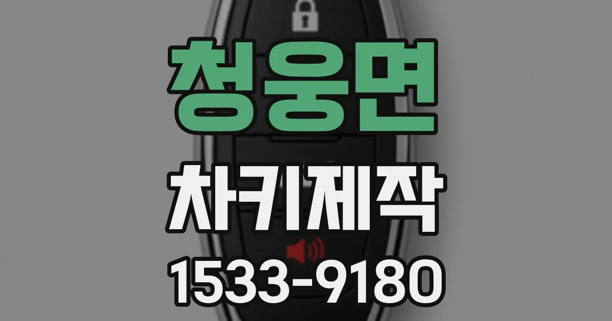 청웅면 차키제작