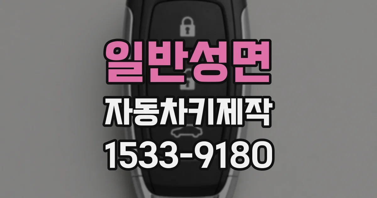 일반성면 자동차키제작