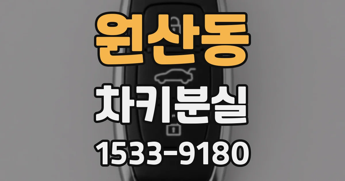 원산동 차키분실
