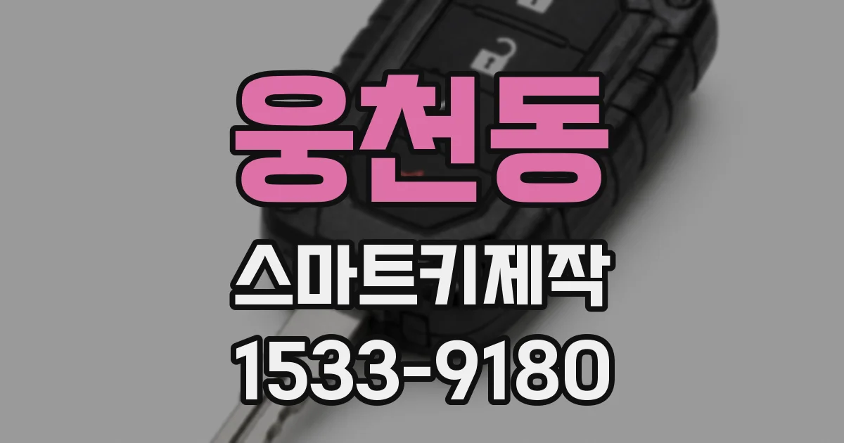 웅천동 스마트키제작
