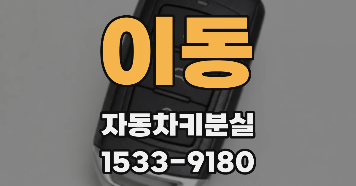 이동 자동차키분실