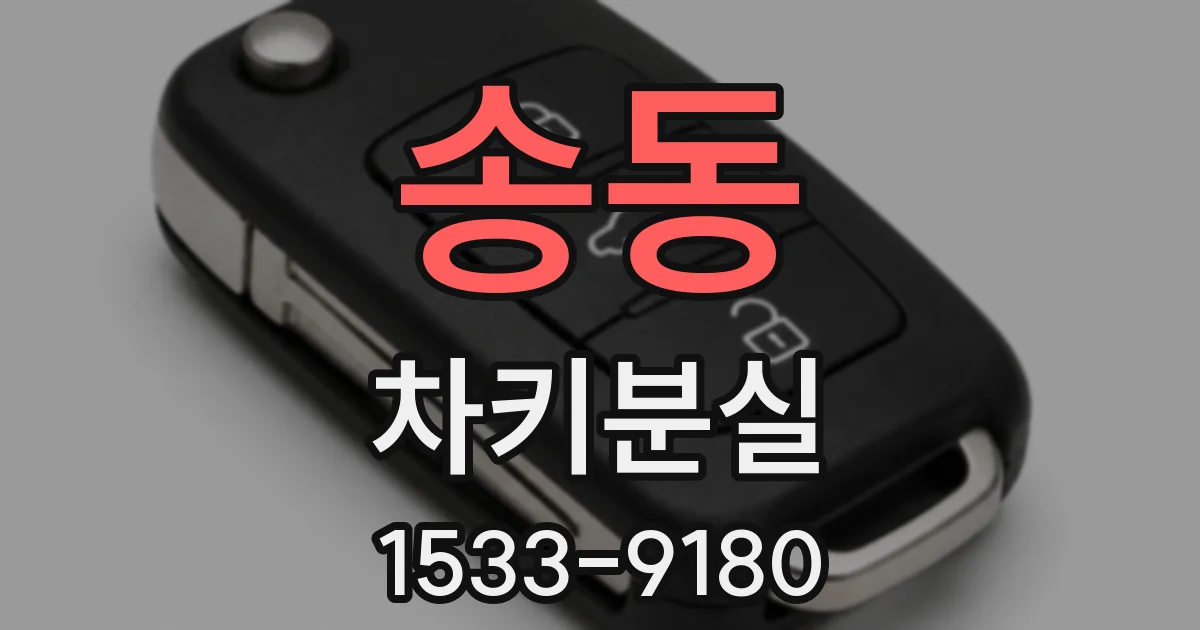 송동 차키분실