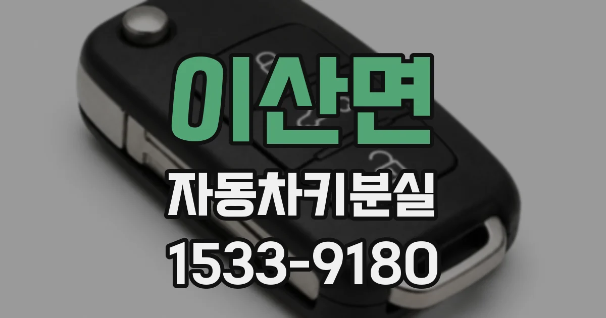 이산면 자동차키분실