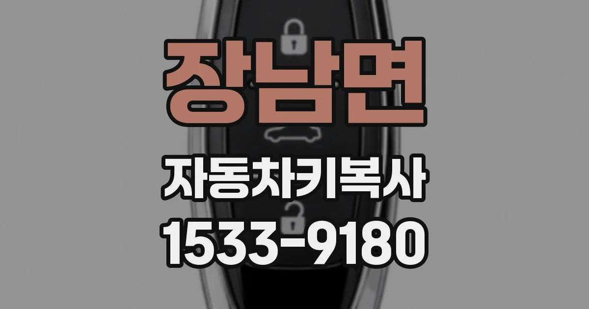 장남면 자동차키복사