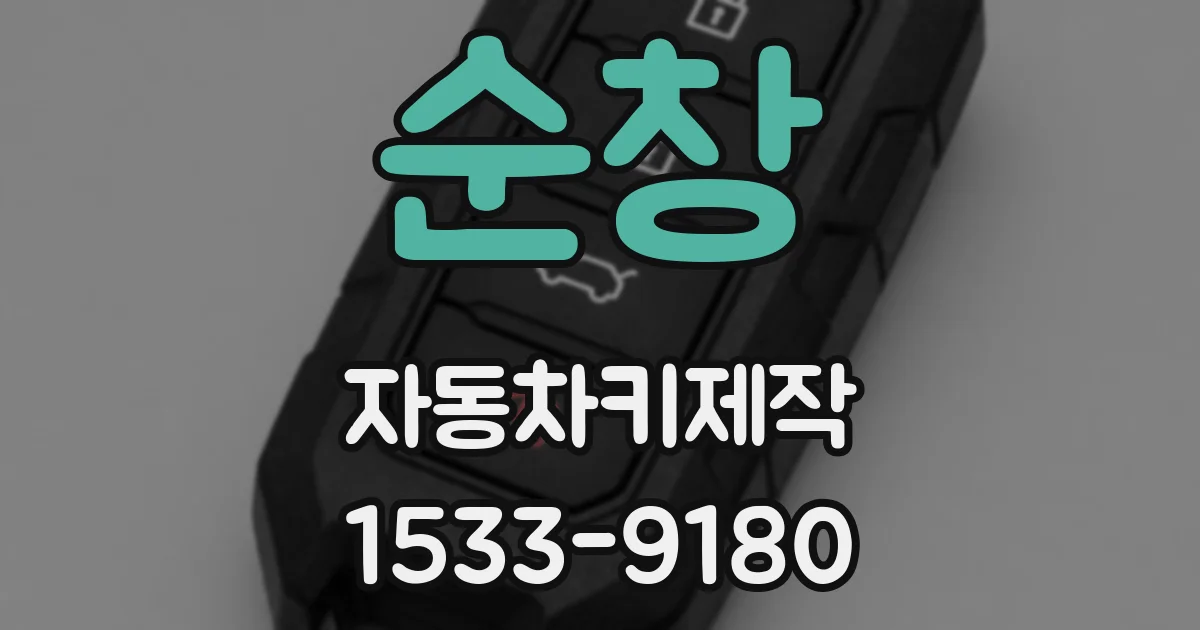 순창 자동차키제작