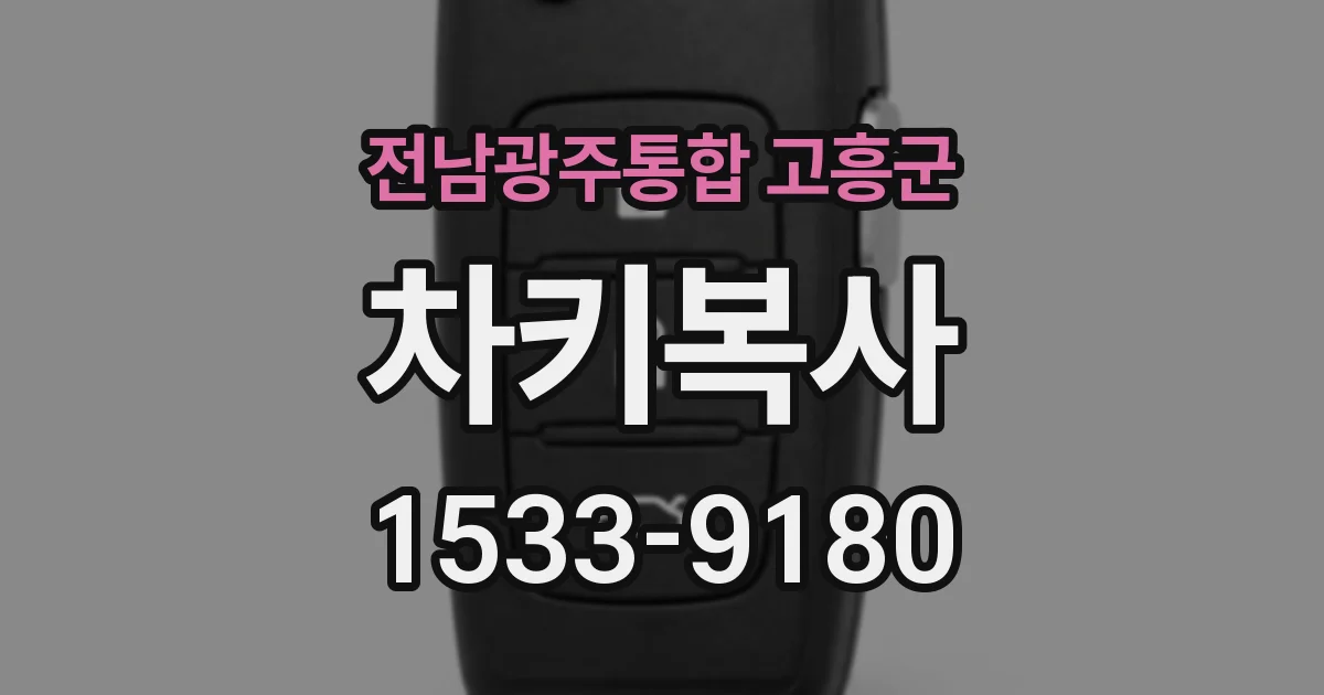 전남광주통합 고흥군 차키복사
