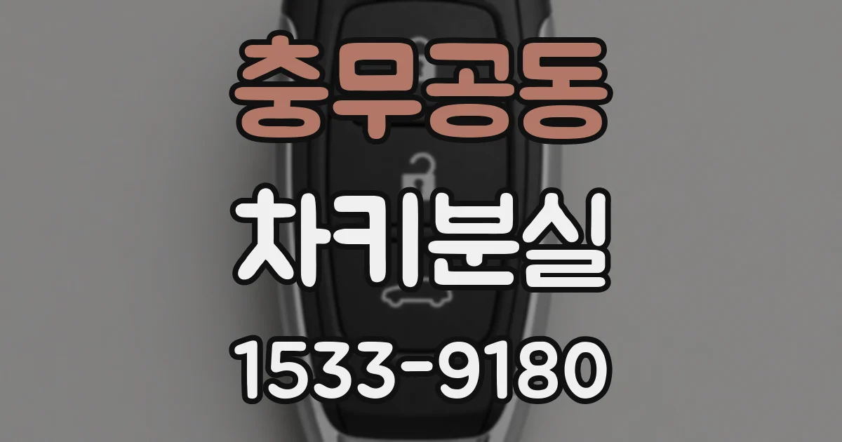 충무공동 차키분실