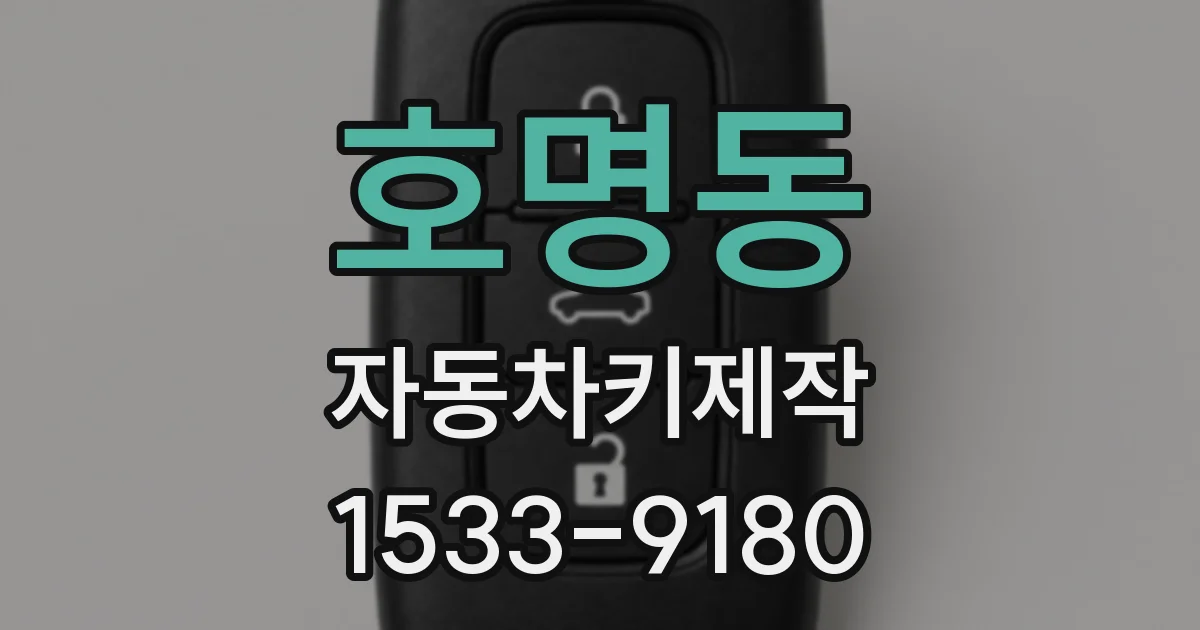 호명동 자동차키제작