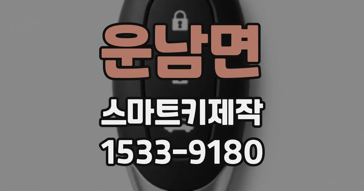 운남면 스마트키제작